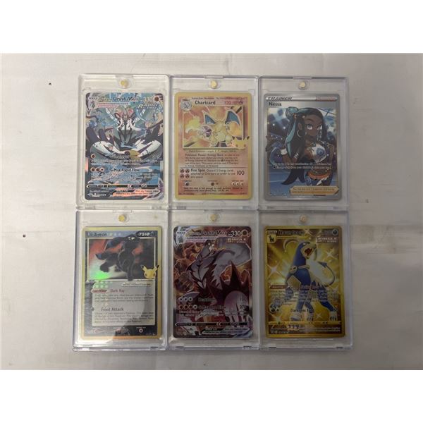 6 POKEMON CARDS, UNAUTHENTICATED