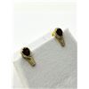 Image 3 : GOLD PLATED STERLING SILVER NATURAL GARNET (2CT) WITH CZ (0.25CT) EARRINGS, W/A $480.00. GARNET IS T