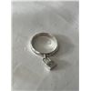 Image 3 : TIFFANY STERLING SILVER RING BAND W/ 925 LOCKET CHARM MARKED 1837 T&CO TIFFANY AND CO 925
