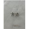 Image 1 : PAIR OF SILVER W/ AUSTRIAN CRYSTAL STONES EARRINGS MARKED GERMANY K&L