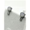 Image 3 : STERLING SILVER NATURAL MOONSTONE (2CT) WITH CZ (0.25CT) EARRINGS, W/A$400.00.