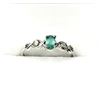 Image 1 : 10KT WHITE GOLD NATURAL EMERALD (0.03CT) RING, SIZE 6.25, W/A $1170.00. EMERALD IS THE BIRTHSTONE FO