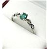 Image 3 : 10KT WHITE GOLD NATURAL EMERALD (0.03CT) RING, SIZE 6.25, W/A $1170.00. EMERALD IS THE BIRTHSTONE FO
