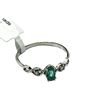 Image 4 : 10KT WHITE GOLD NATURAL EMERALD (0.03CT) RING, SIZE 6.25, W/A $1170.00. EMERALD IS THE BIRTHSTONE FO
