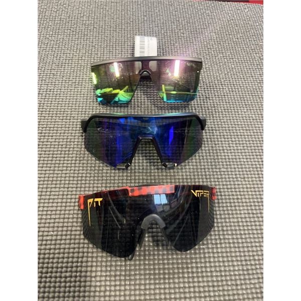 3 PAIRS OF LARGE FRAME SUNGLASSES