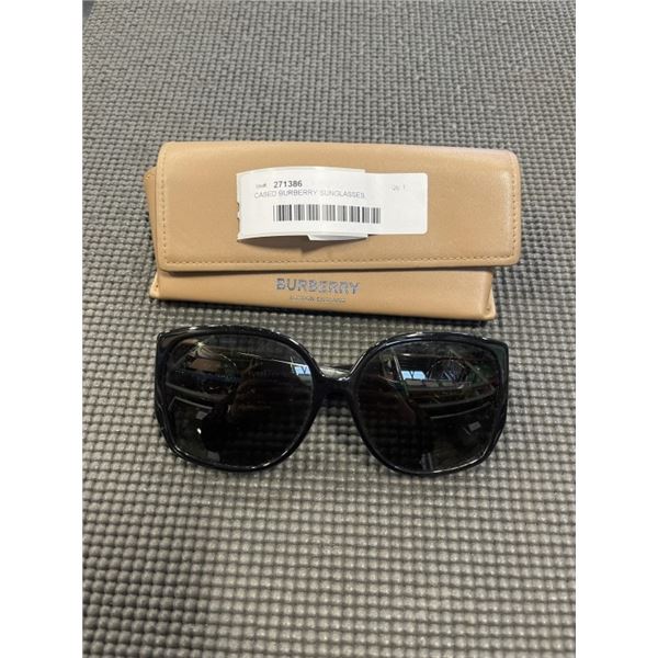 CASED BURBERRY SUNGLASSES, UNAUTHENTICATED