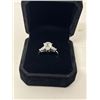 Image 2 : NEW STERLING SILVER 2.0CT PEAR SIMULATED DIAMOND (CZ) TRINITY RING W/ PEAR SIDE STONES SIZE 7, MOUNT