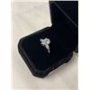 Image 3 : NEW STERLING SILVER 2.0CT PEAR SIMULATED DIAMOND (CZ) TRINITY RING W/ PEAR SIDE STONES SIZE 7, MOUNT