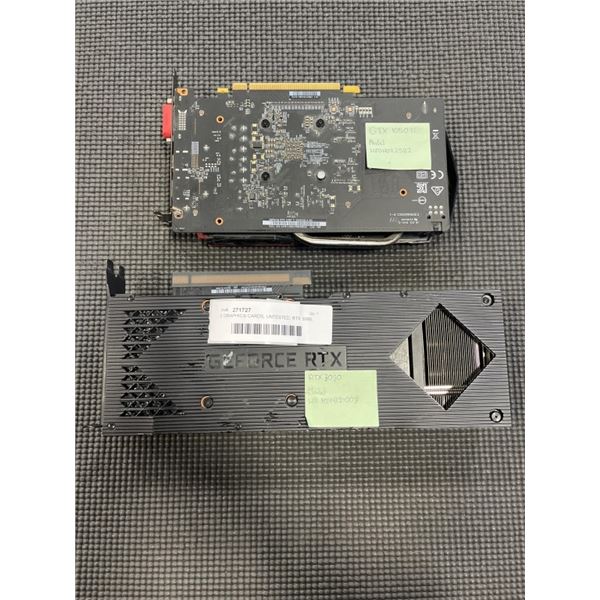 2 GRAPHICS CARDS, UNTESTED, RTX 3080, AND GTX1050I