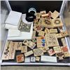 Image 1 : LOT OF CRAFT STAMPS AND CRAFTING SUPPLIES