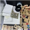 Image 5 : LOT OF CRAFT STAMPS AND CRAFTING SUPPLIES