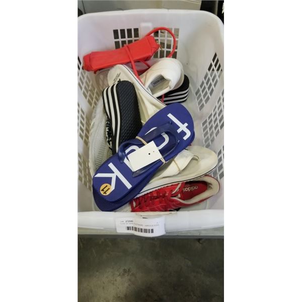 TOTE OF NEW FOOTWARE - VARIOUS SIZES