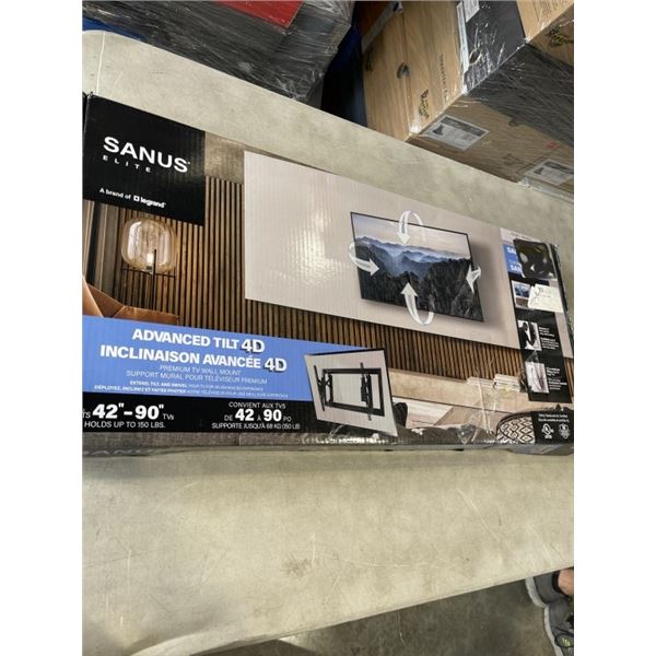 SANUS ELITE ADVANCED TILT 4 D 42 IN TO 90-IN TV WALL MOUNT