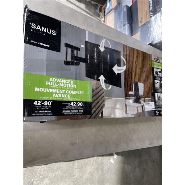 SANUS ELITE 42 IN TO 90 IN ADVANCED FULL MOTION  PREMIUM TV WALL MOUNT