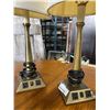 Image 3 : PAIR OF MATCHING BRASS LAMPS WITH POWER OUTLETS