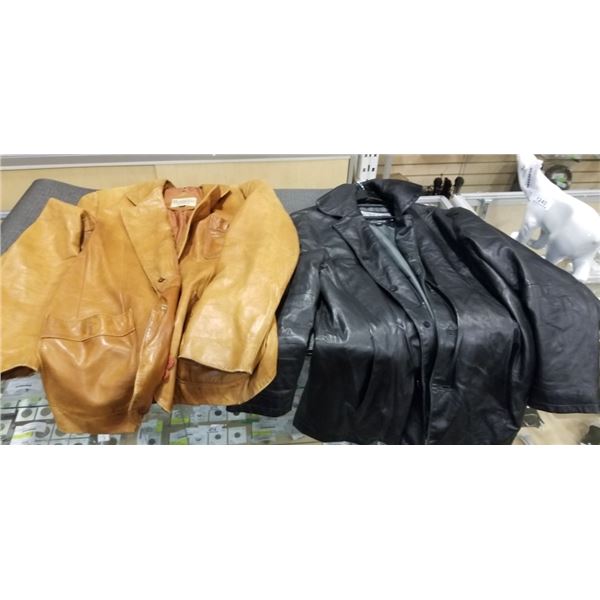 2 MENS LEATHER JACKETS