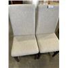Image 3 : 2 MODERN GREY FABRIC SIDE CHAIRS