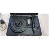 Image 2 : VICTROLA SUITCASE RECORD PLAYER, BLACK WITH POWER ADAPTOR, RETAIL $100
