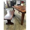 Image 4 : SOID DINING TABLE WITH DARK FINISH BENCH, 16X48 INCH (BENCH)