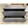 Image 2 : GREY 2 DRAWER SHOE CABINET, SOFT CLOSE DRAWERS