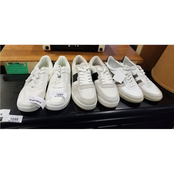 3 NEW PAIRS OF MENS SIZE 9 SNEAKERS