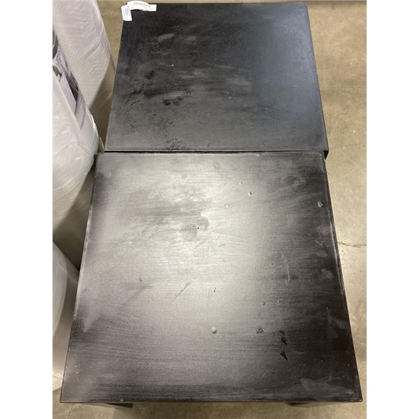 2 BLACK SIDE TABLES