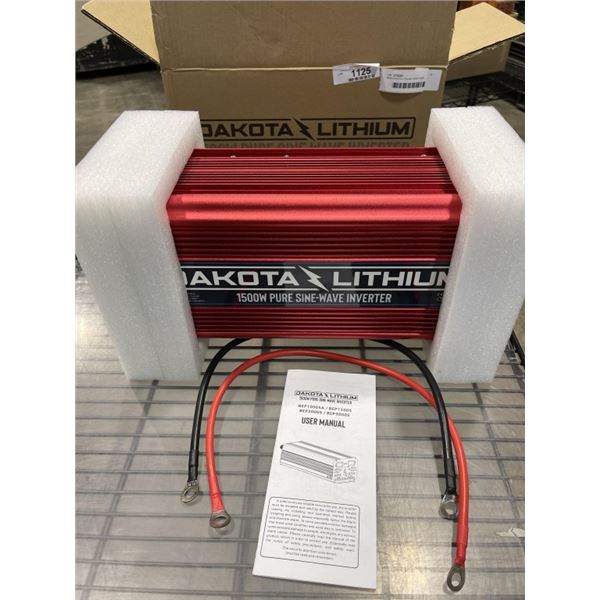 NEW DAKOTA LITHIUM 1500W PURE SINEWAVE INVERTER, DC TO AC PURE SINE WAVE POWER
