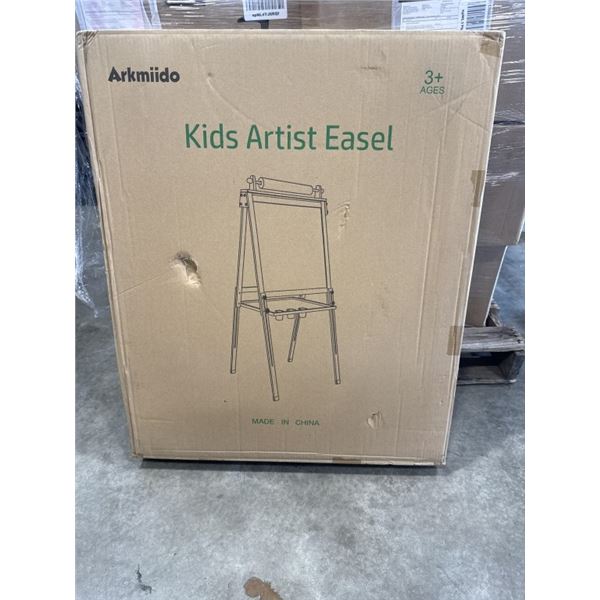 NEW ARKMIIDO KIDS WOODEN ART EASEL SET