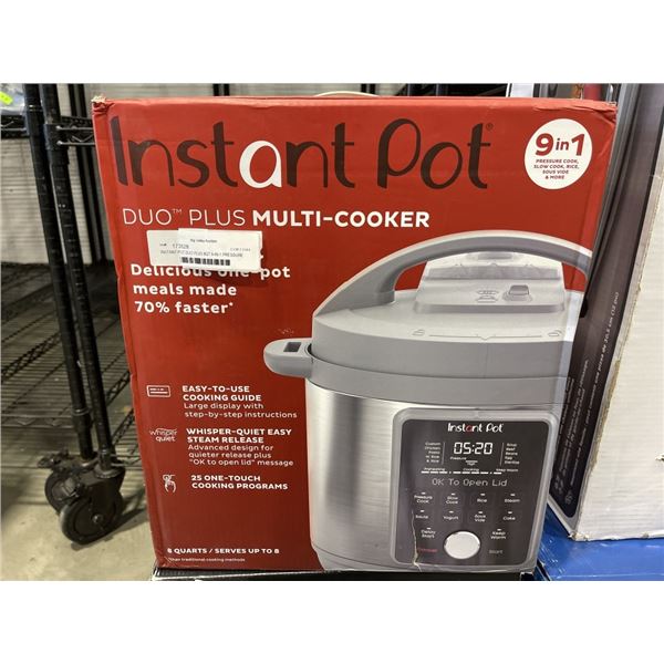 INSTANT POT DUO PLUS 8QT 9-IN-1 PRESSURE COOKER - TESTED WORKING, RETAIL $209