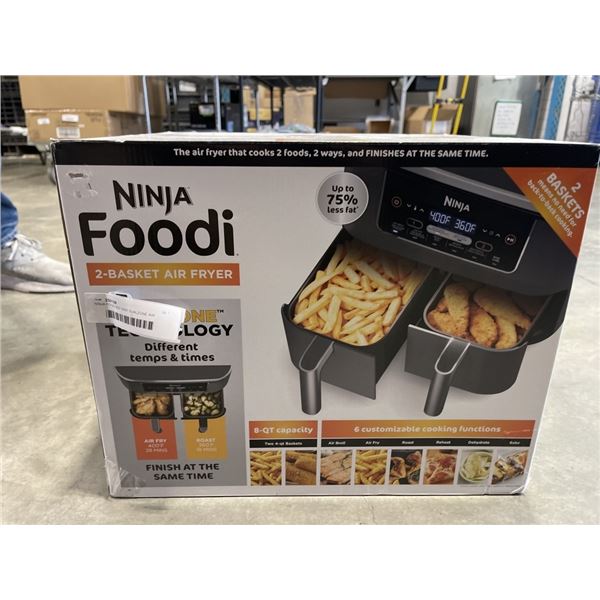 NINJA FOODI 8QT 6IN1 DUALZONE AIR FRYER - TESTED WORKING, RETAIL $189