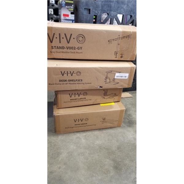 4 ASSORTED VIVO MOUNTS