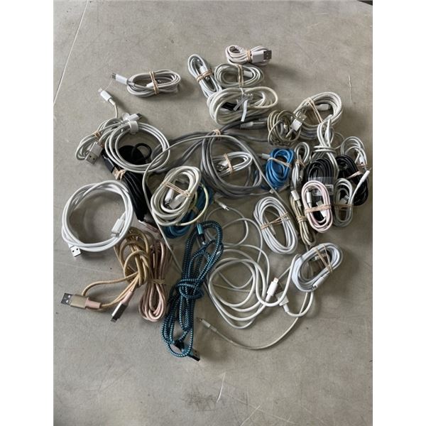 BOX OF APPLE LIGHTNING CHARGE CORDS