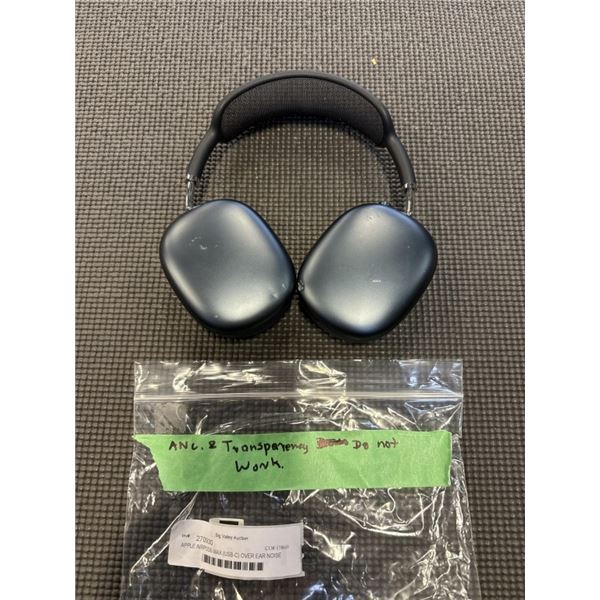 APPLE AIRPODS MAX (USB-C) OVER EAR NOISE CANCELLING BLUETOOTH HEADPHONES - TESTED WORKING, RETAIL $7