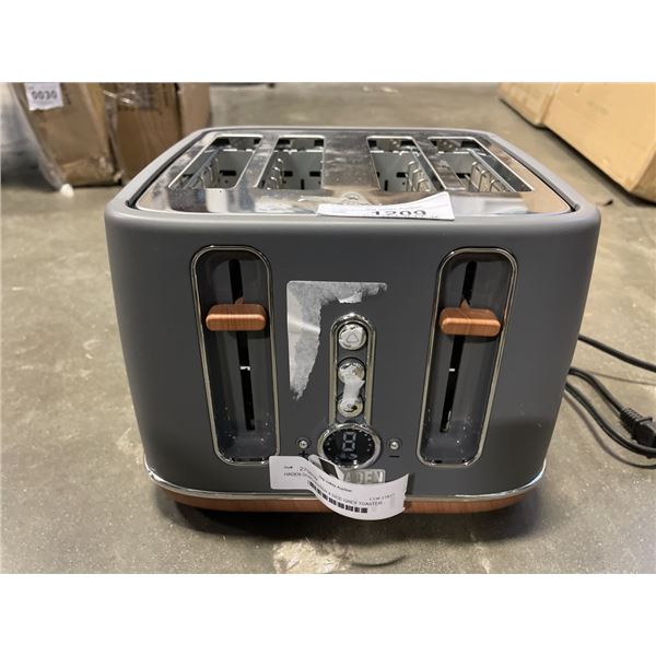 HADEN DORCHESTER 4 SICE GREY TOASTER - TESTED WORKING, RETAIL $229