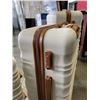 Image 7 : LONG VACATION 2 TONE BROWN 4PC HARD SUITCASE SET