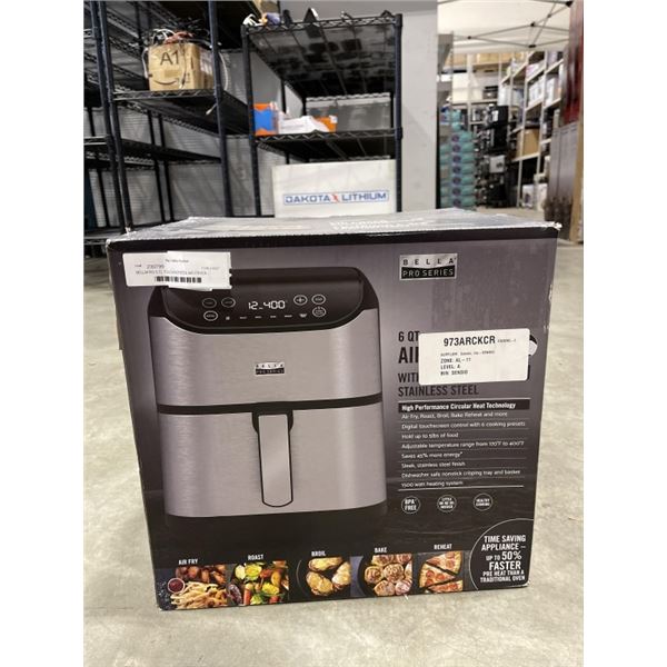 BELLAPRO 5.7L TOUCHSCREEN AIR FRYER - TESTED WORKING, RETAIL $219