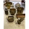 Image 2 : ASSORTED BRASS AND COPPER ITEMS, AND EASTERNA VASE AND LIDDED JAR