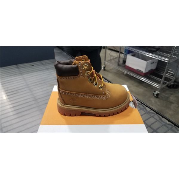 NEW TIMBERLAND PREMIUM 6 IN WATERPROOF BOOT WHEAT NUBUCK, SIZE TODDLER 6
