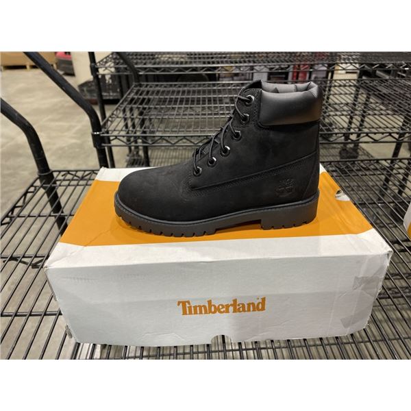 NEW TIMBERLAND PREMIUM 6 IN WATERPROOF BOOT BLACK NUBUCK SIZE YOUTH 4.5