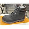 Image 2 : NEW TIMBERLAND PREMIUM 6 IN WATERPROOF BOOT BLACK NUBUCK SIZE YOUTH 4.5
