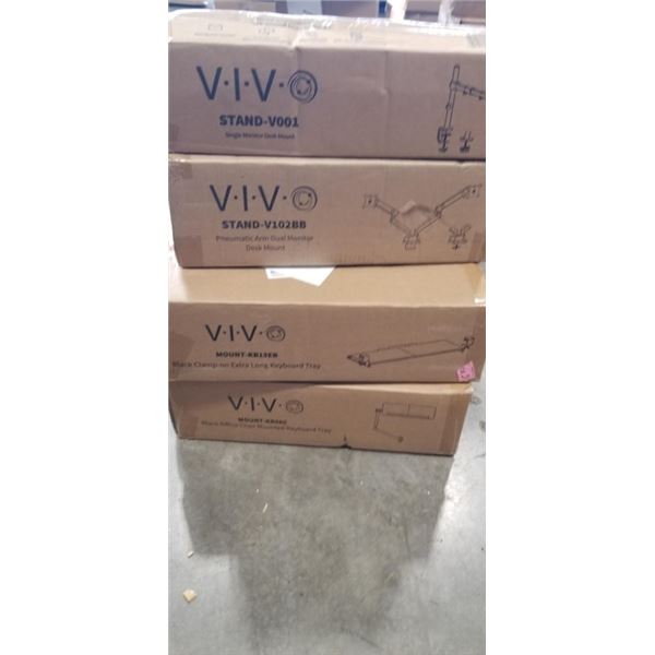4 ASSORTED VIVO MOUNTS