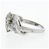 Image 6 : Art Deco Platinum 1.48 ctw Old European and Baguette Cut Diamond Bypass Ring