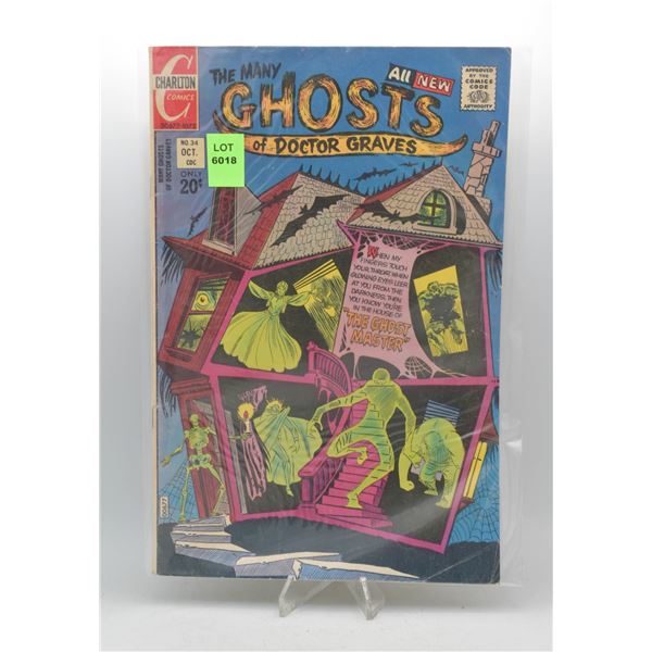 1972 CHARLTON COMICS MANY GHOSTS OF DOCTOR