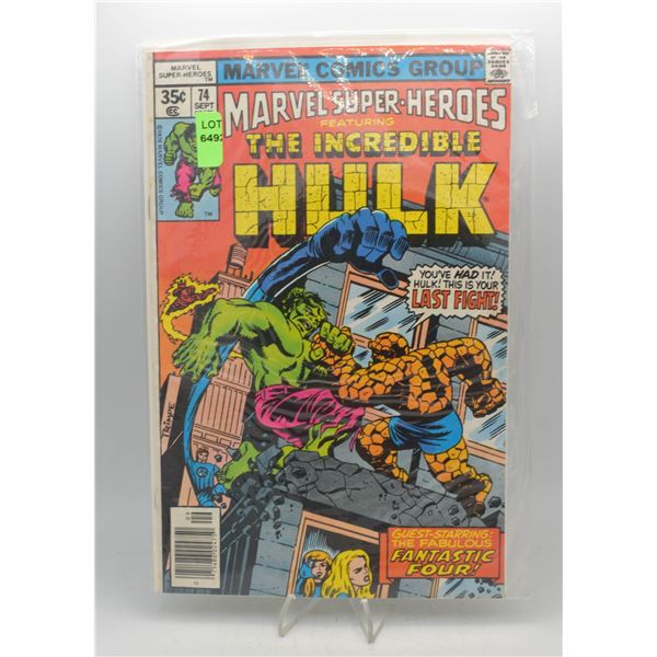 1978 MARVEL THE INCREDIBLE HULK #74