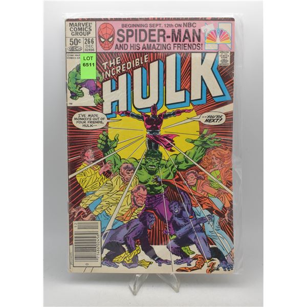 1981 MARVEL INCREDIBLE HULK #266