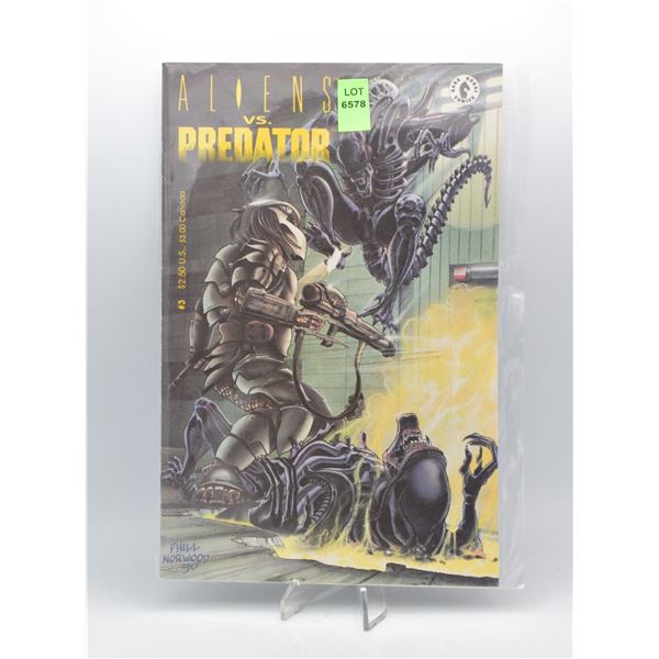 1990 DARK HORSE COMICS ALIENS VS PREDATOR #3