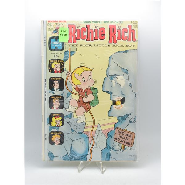 1974 HARVEY COMICS RICHIE RICH #129