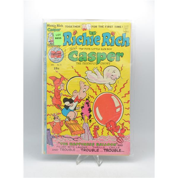 1975 HARVEY COMICS RICHIE RICH AND CASPER #9