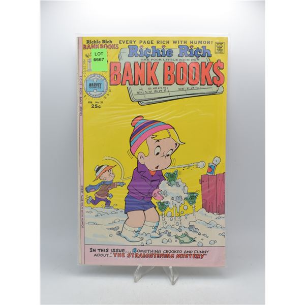 1975 HARVEY COMICS RICHIE RICH BANK BOOK #21