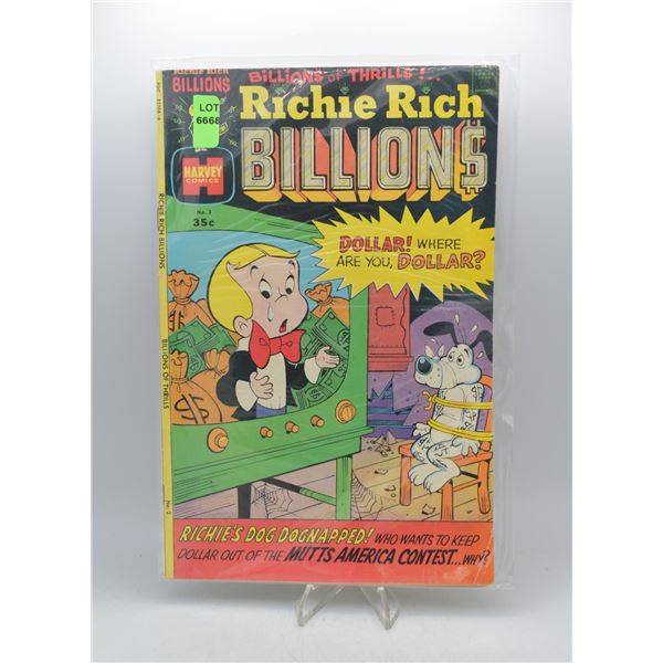 1975 HARVEY COMICS RICHIE RICH BILLIONS #3